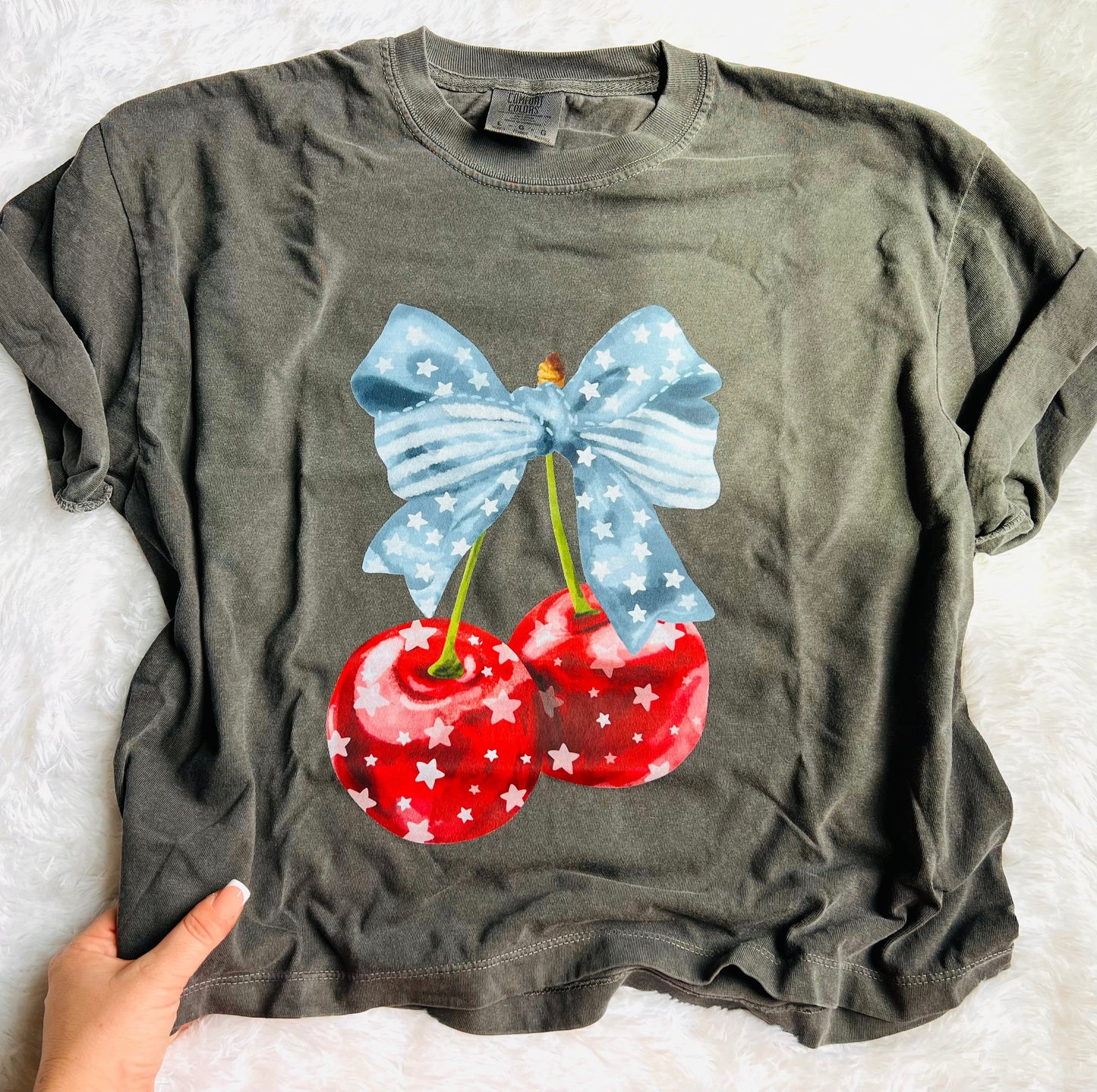 USA Cherry Tee OR Crop Graphic