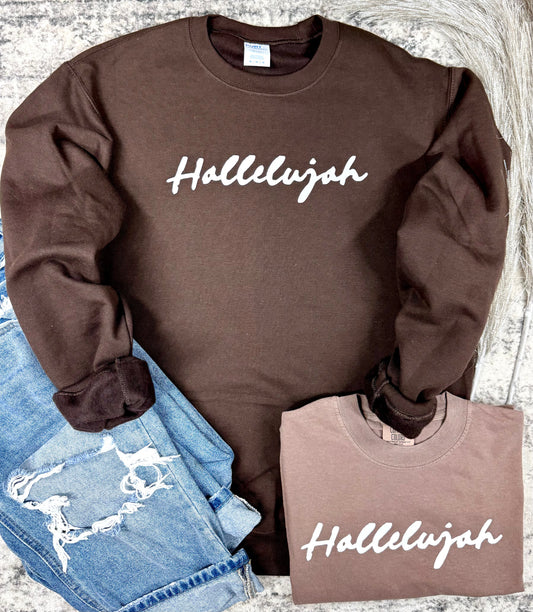 Hallelujah Graphic Tee and Graphic Sweatshirt
