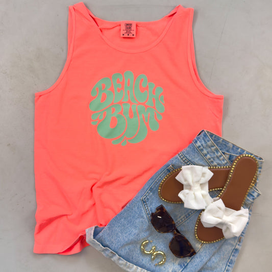 Beach Bum Neon Tank Top